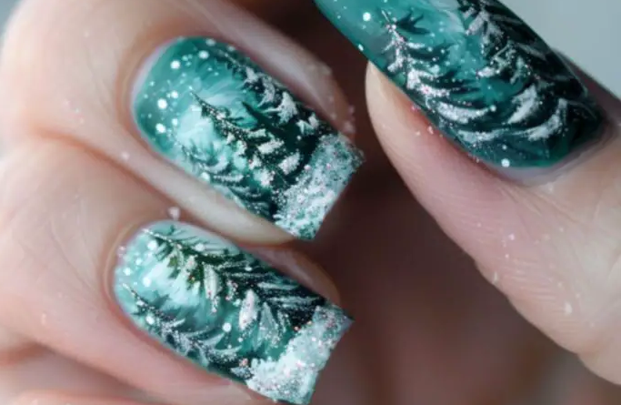 28. Snow-Covered Pine Trees