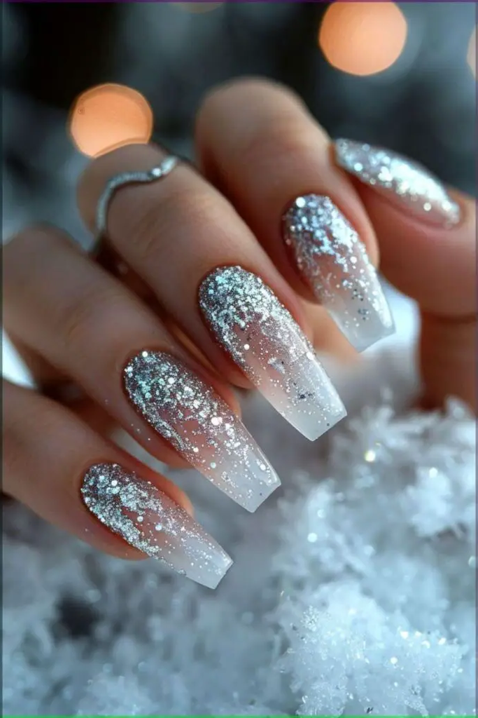 Silver Bells Nail Design