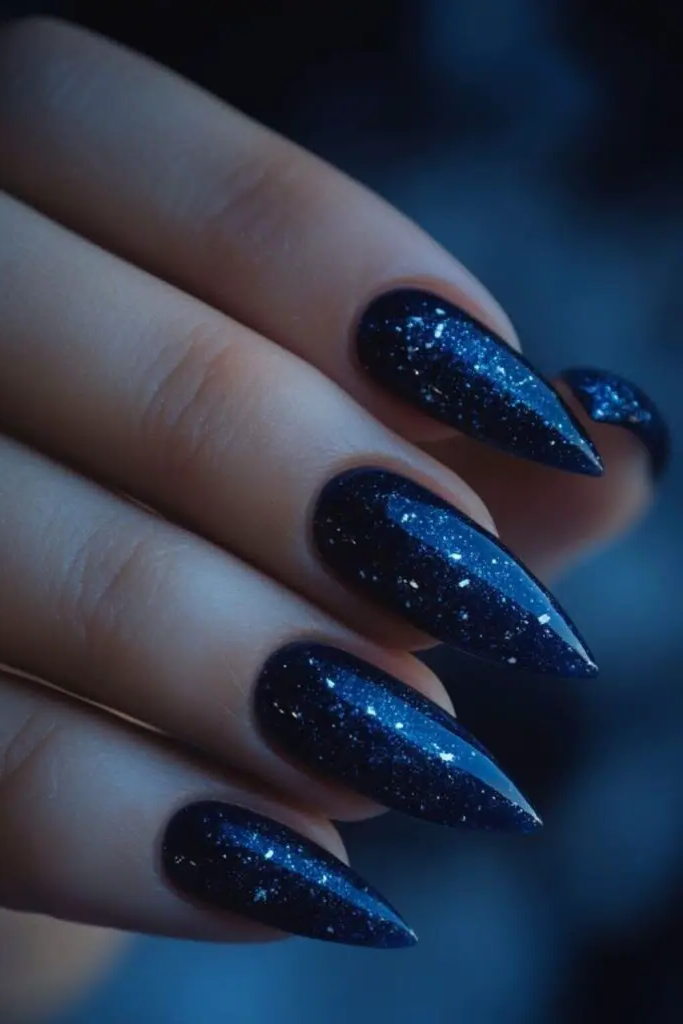 Midnight Velvet Nail Design