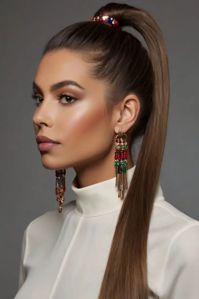 Sleek Holiday Ponytail