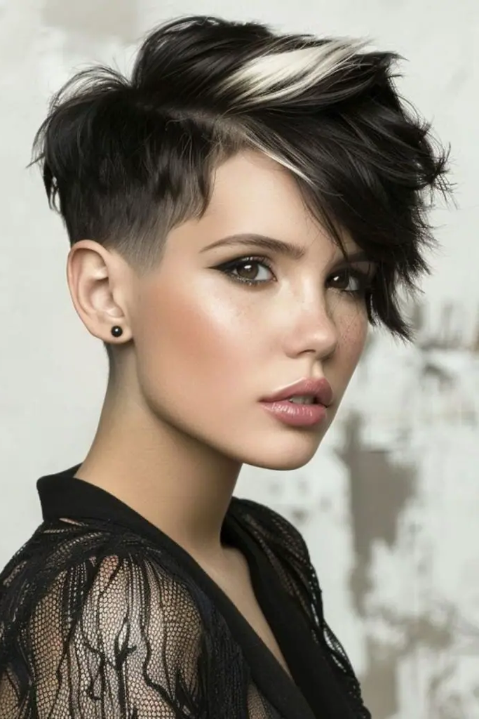 4. Edgy Asymmetrical Crop