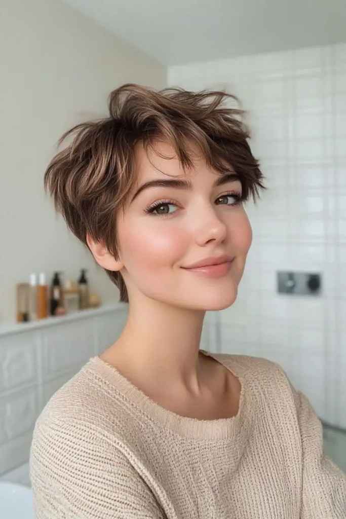 Feathered Pixie: Bold & Playful Haircut