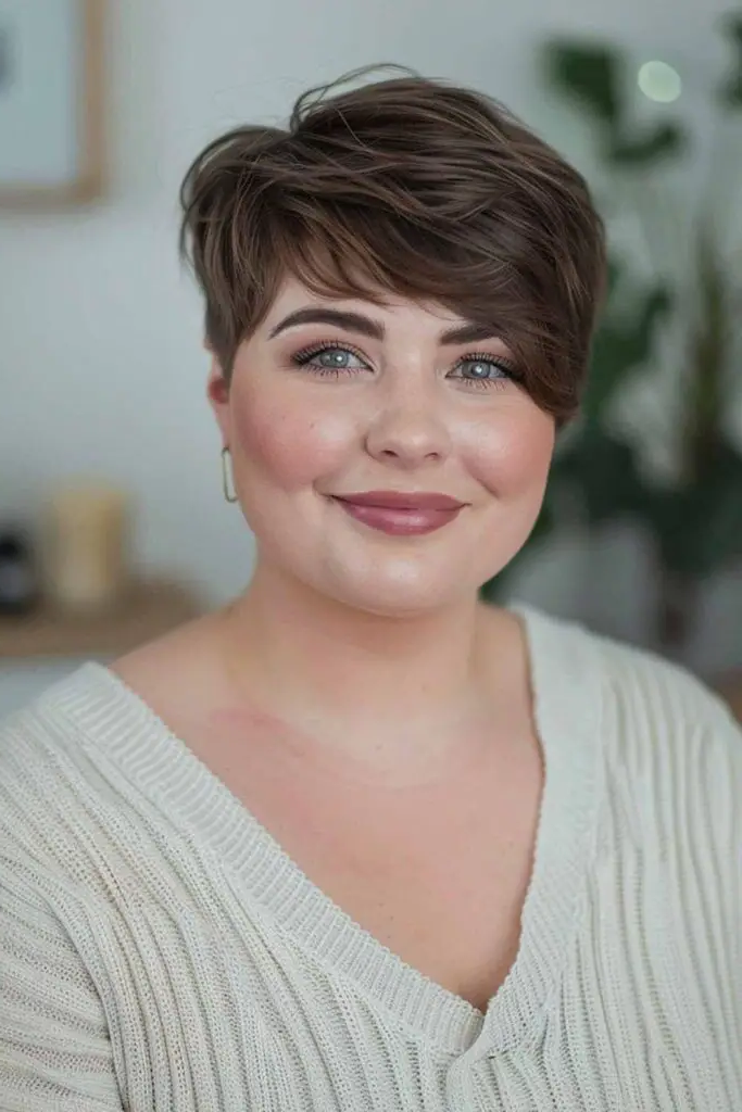 Pixie Cut with Side-Swept Bangs