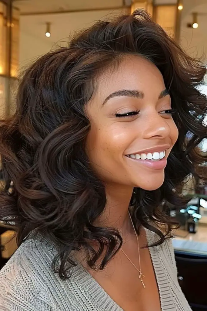 Chocolate Cascade Elegance Hair Style