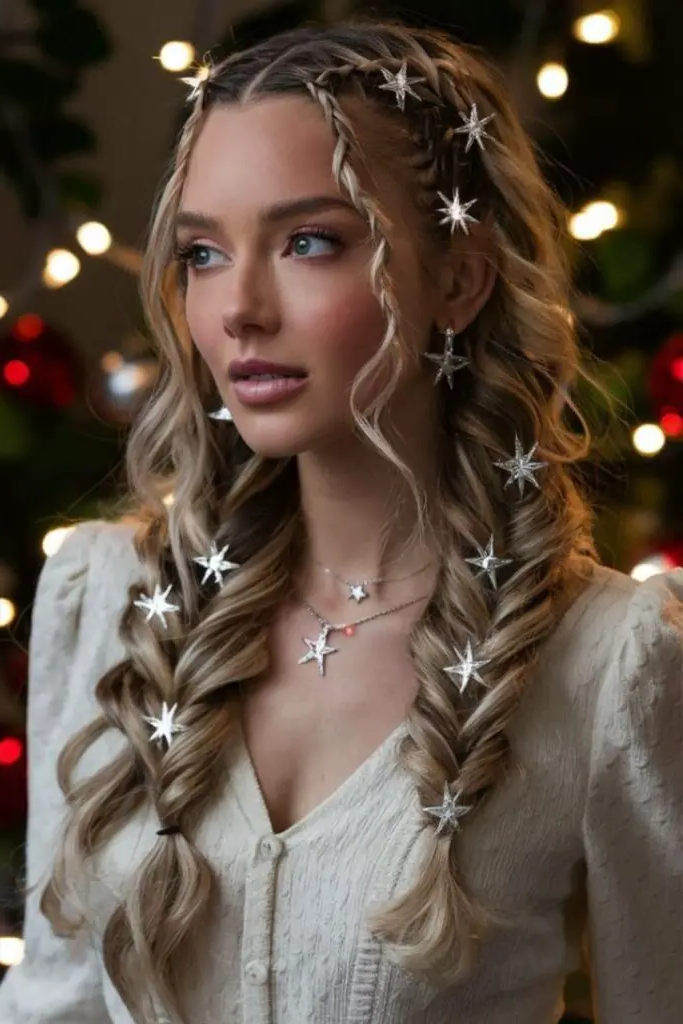 Fishtail Halo Braid: A Stylish Christmas Hairstyle