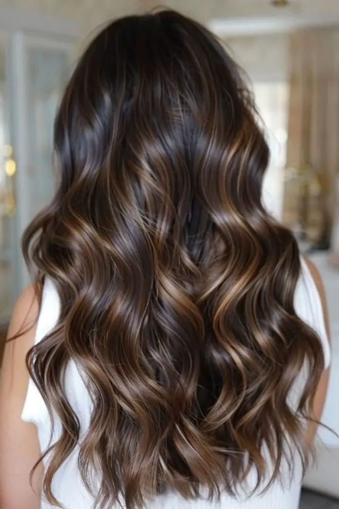 Frosted Chestnut Hair Color