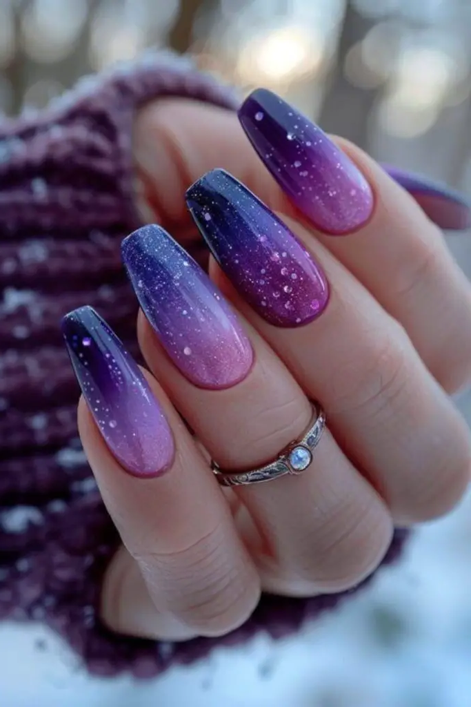 Amethyst Gem Radiance Nail Design