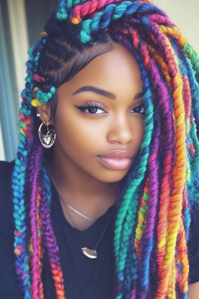 Rainbow Riot Revival Crochet Braids
