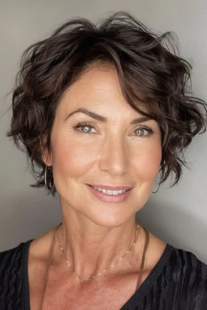 6. Wavy Bob with Side Part