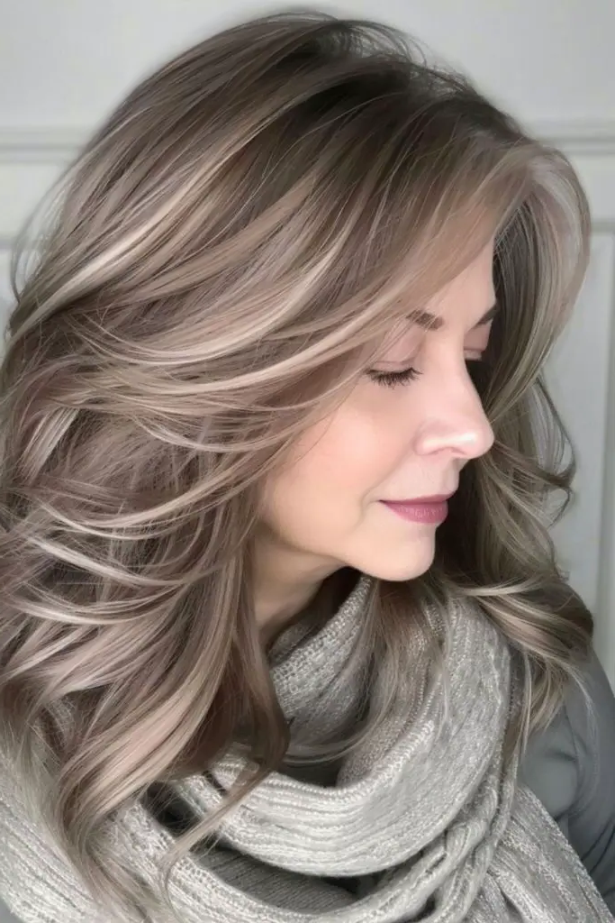 Caramel Blonde with Grey Touches