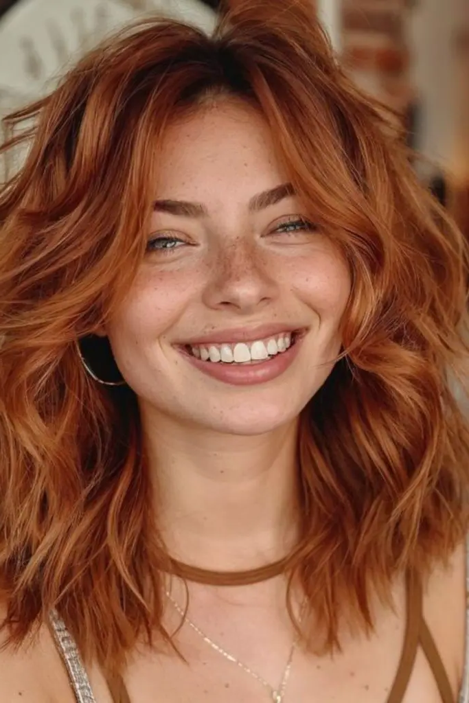 7. Cowboy Copper Shag with Subtle Blonde Highlights