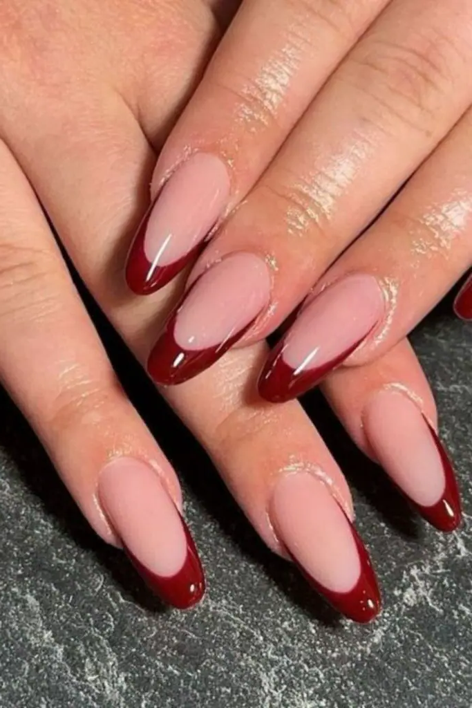 7. Half-Moon Glam Nail Design