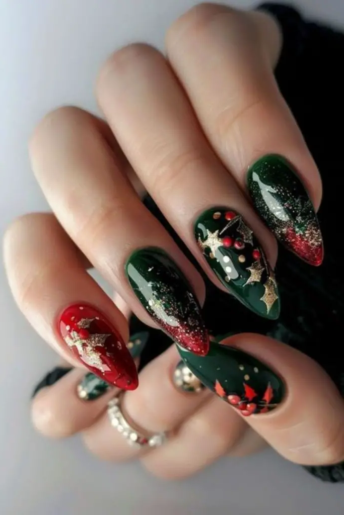 Holly Jolly Nail Accents