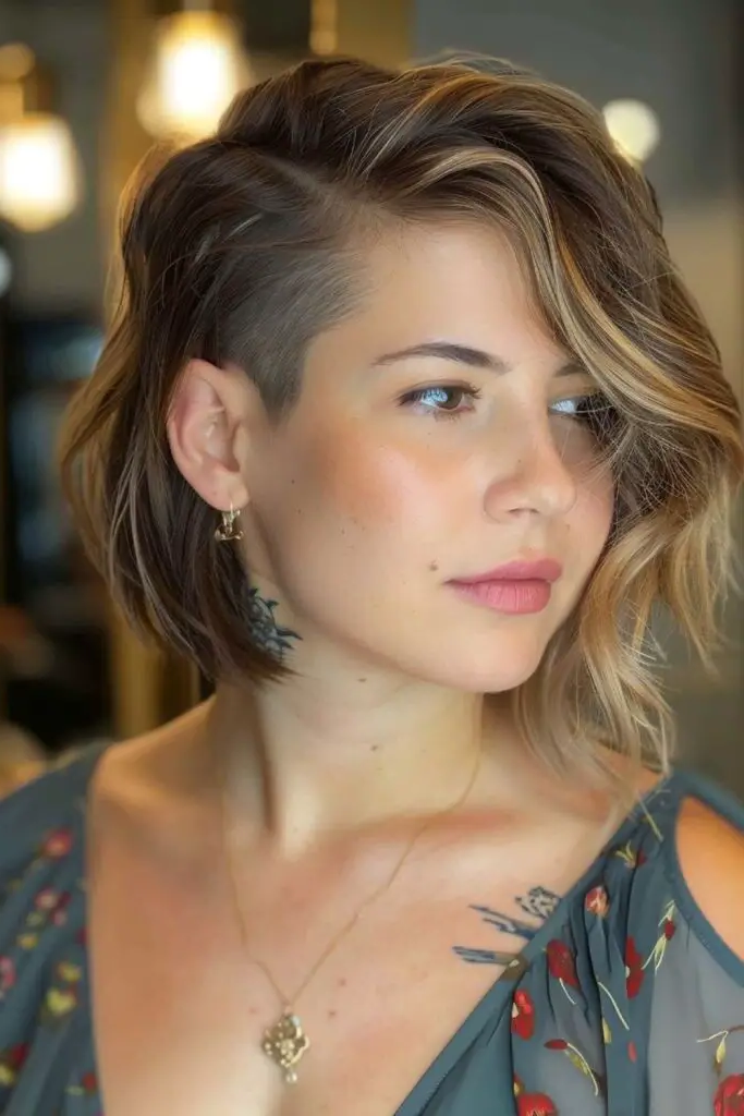7. Wavy Asymmetrical Shag