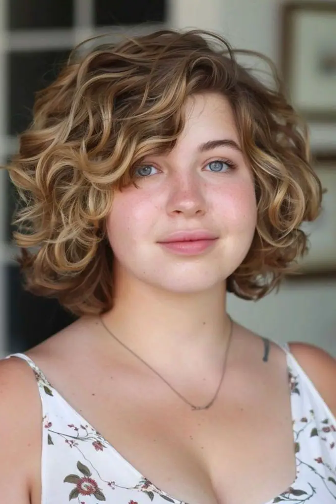 8. Layered Bouncy Curls