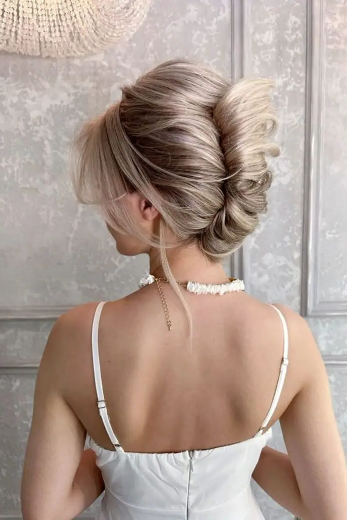 Snow-Flecked French Twist Hairstyle