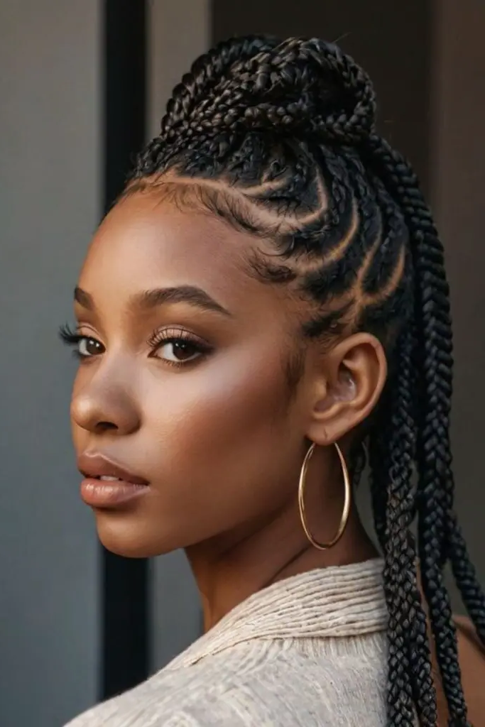 Braided Retwist Fusion Hairstyle