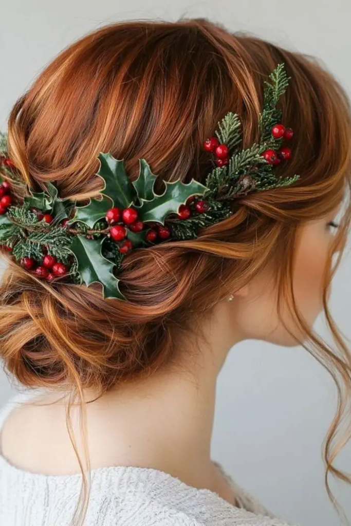 Holly-Leaf Side Twist Hair Tutorial