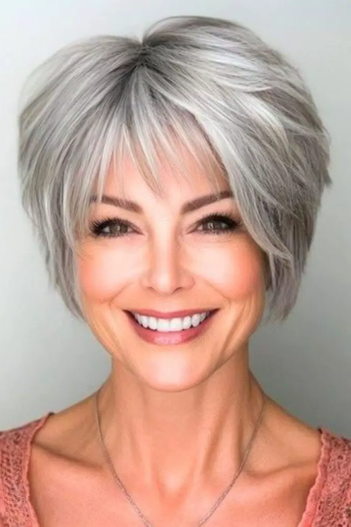 Short Crop with Blunt Bangs